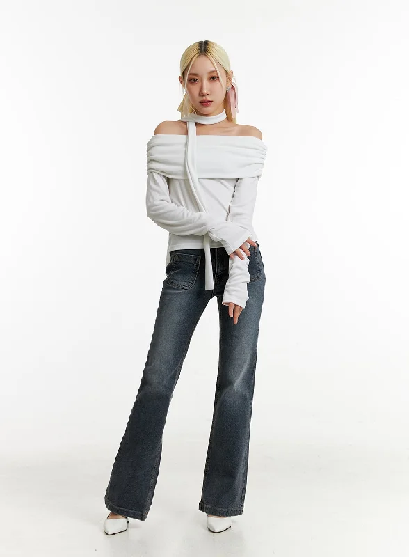 Pocketed Bootcut Jeans ID315