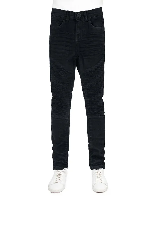 X RAY Kid's Slim Fit Distressed Moto Biker Denim Pants