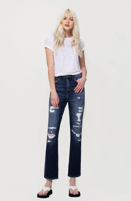 Liz Distressed Super High Rise Denim - Final Sale 50% off in cart