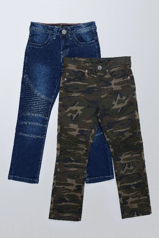 X RAY Little Boy's Moto Stretch Jeans - 2 Pack