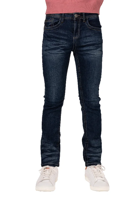 CULTURA Kid's Slim Fit Washed Denim Pants