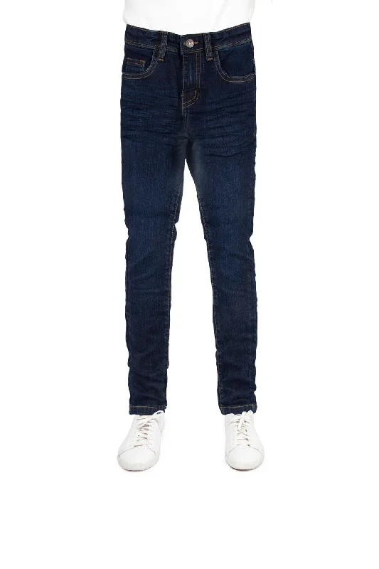 CULTURA Kid's Slim Fit Washed Accent Stitch Denim Pants