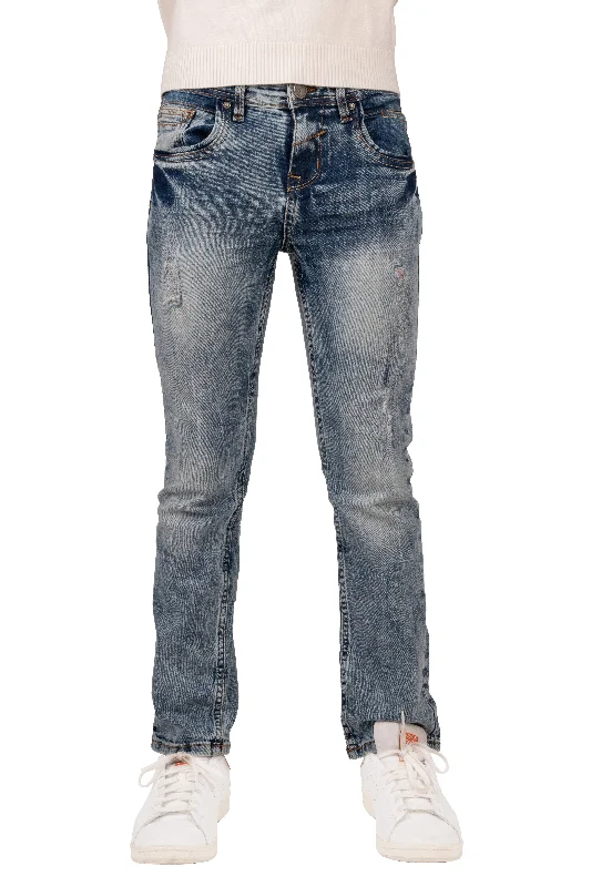 X RAY Kid's Slim Fit Distressed Denim Pants