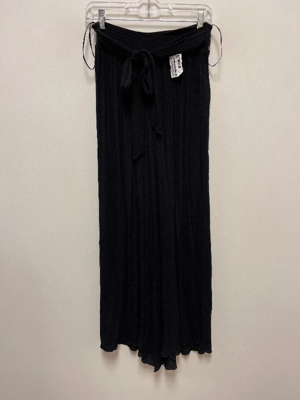 Pants Wide Leg By Elan In Black, Size: M