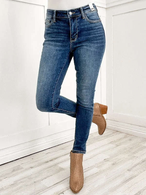 Judy Blue LITTLE MISS SUNSHINE Mid-Rise Thermal Skinny Jeans