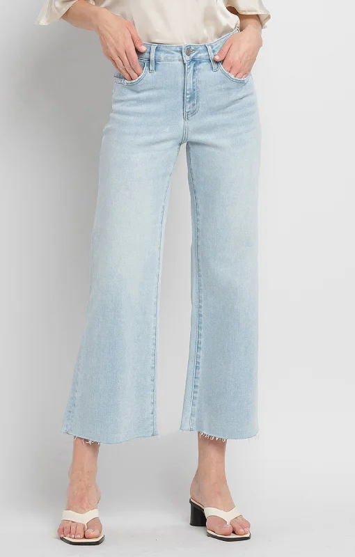 Olivia High Rise Wide Leg Crop Jeans