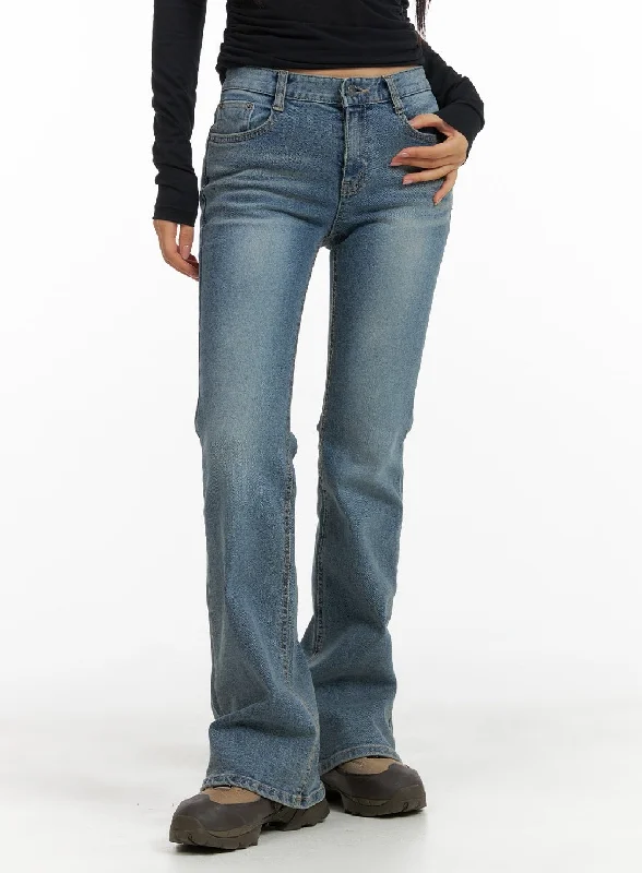 Washed Bootcut Jeans CM411