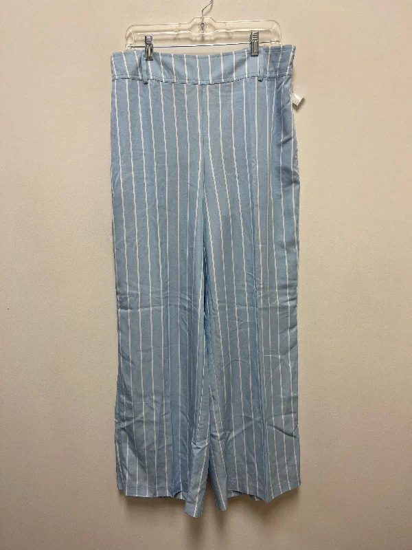 Pants Wide Leg By Lane Bryant In Blue & White, Size: 12