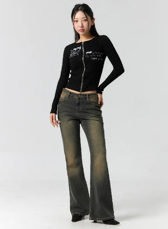 Low Rise Bootcut Jeans CS303