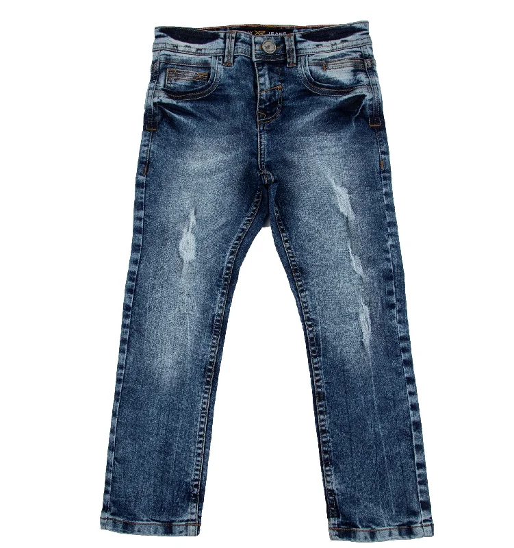 X RAY Toddler's Skinny Fit Rip & Repair Denim Pants