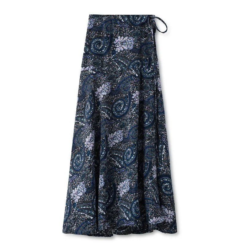 Wrap Tie Skirt IN: Paisley