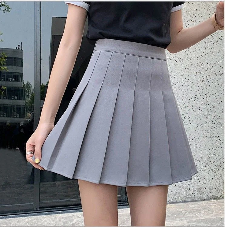 KittenAlarm - Solid Color Mini Pleated Skirts