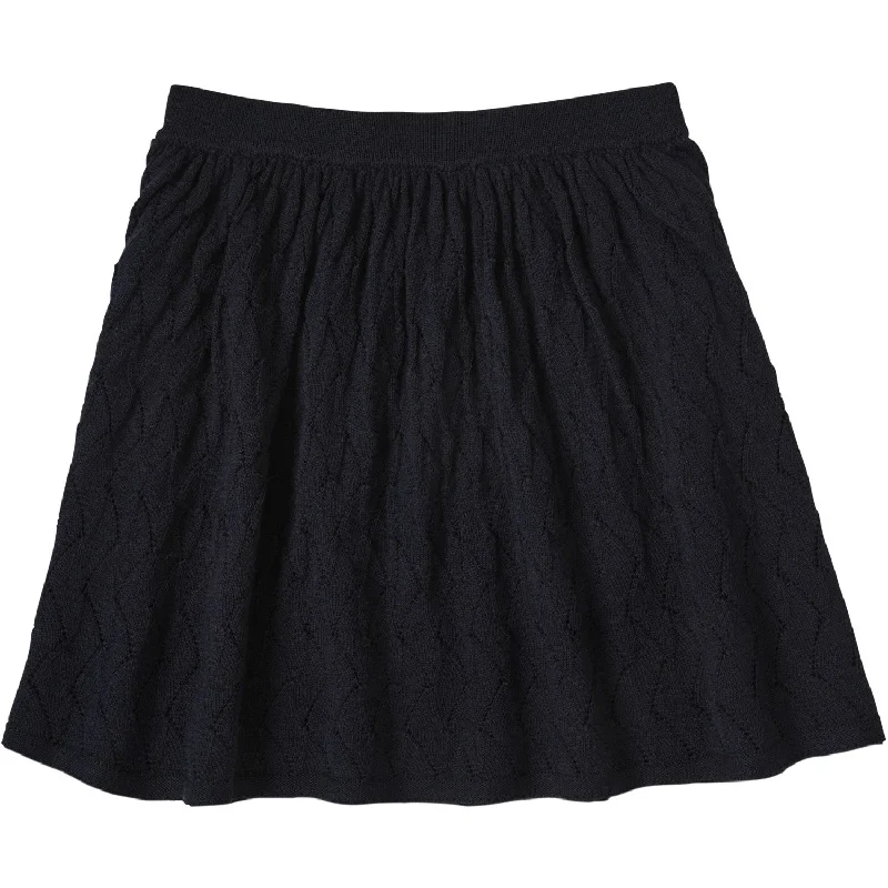 FUB Dark Navy Pointelle Skirt