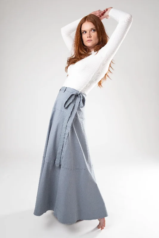 Frayed Skirt- Blue