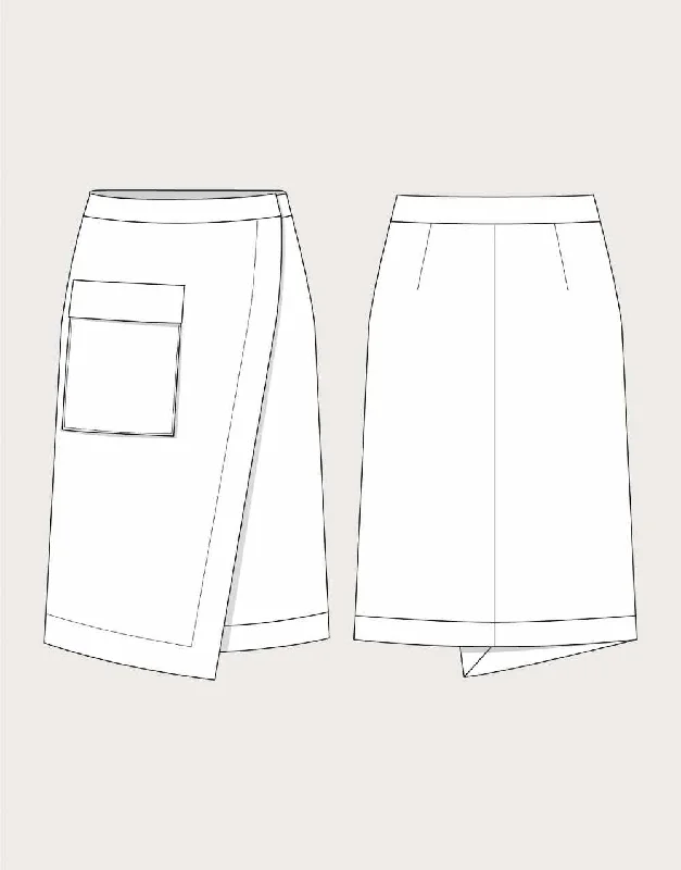 Aysmmetric Midi Skirt Sewing Pattern, The Assembly Line