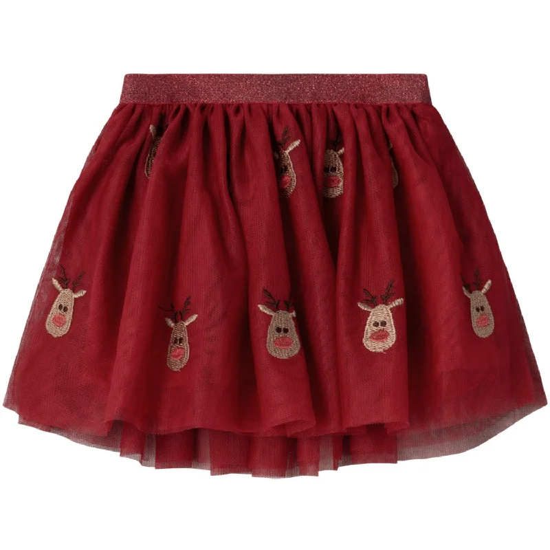 Name It Jester Red Raindeer Veross Tulle Skirt