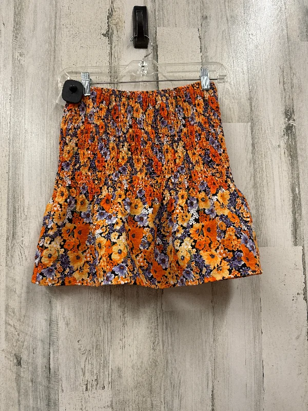 Orange Skirt Mini & Short Divided, Size Xs