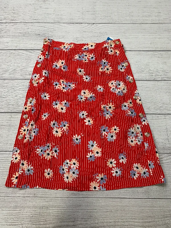 Red Skirt Midi Madewell, Size 4