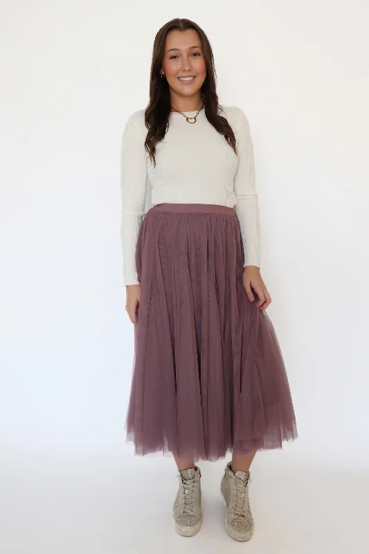 Carrie Tulle Midi Skirt