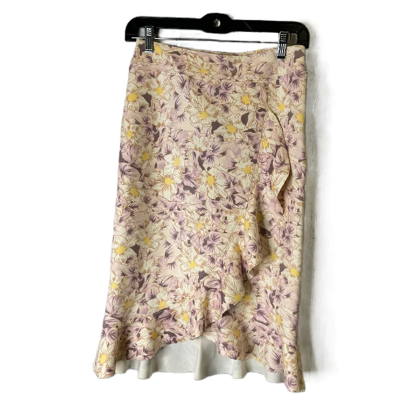 Cream Skirt Midi By Anthropologie, Size: 2