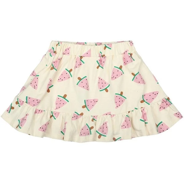 THE NEW Siblings White Swan Watermelon AOP Kaya Skirt