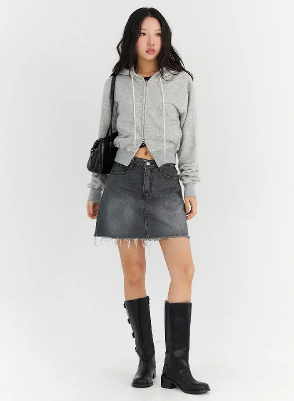 Distressed Washed Mini Skirt CN306