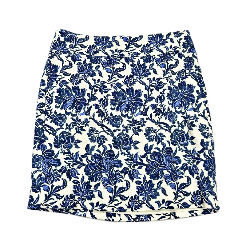 Blue & White Skirt Mini & Short By Ann Taylor, Size: 0