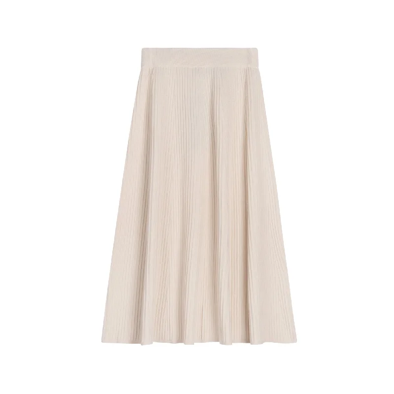 Midi Knit Skirt | Cream [Final Sale]