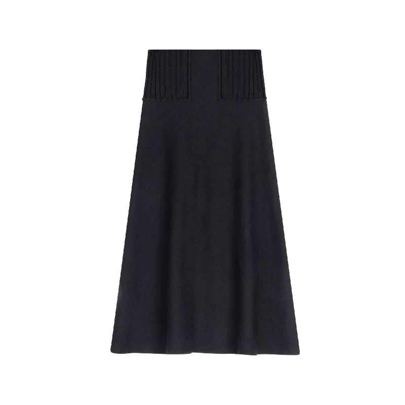 Fold-Over Skirt | Black [Final Sale]