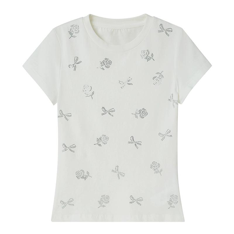 White (Rhinestone T-shirt)