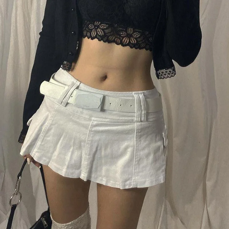 KittenAlarm - Maeve Solid Mini Skirt