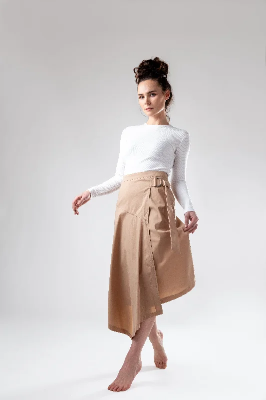 Buckle Skirt - Tan