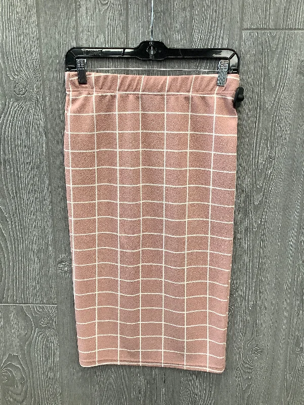 Pink Skirt Midi Shein, Size 12