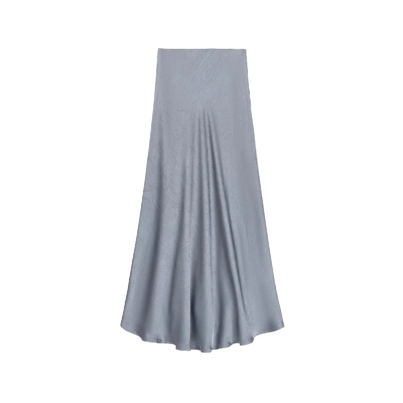 Crinkle Slip Skirt | Gray [Final Sale]