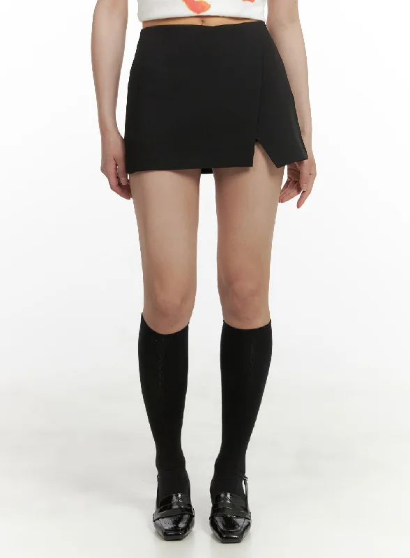 Basic Slit Mini Skorts CY417